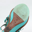 LOUIS VUITTON Monogram Tassel Sandals EU35 Green LV Auth ar14146-10