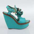 LOUIS VUITTON Monogram Tassel Sandals EU35 Green LV Auth ar14146-15