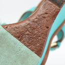 LOUIS VUITTON Monogram Tassel Sandals EU35 Green LV Auth ar14146-21