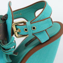 LOUIS VUITTON Monogram Tassel Sandals EU35 Green LV Auth ar14146-8