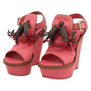 LOUIS VUITTON Monogram Tassel Sandals EU35 Pink LV Auth ar14147M-1