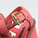 LOUIS VUITTON Monogram Tassel Sandals EU35 Pink LV Auth ar14147M-19