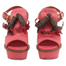 LOUIS VUITTON Monogram Tassel Sandals EU35 Pink LV Auth ar14147M-2