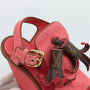 LOUIS VUITTON Monogram Tassel Sandals EU35 Pink LV Auth ar14147M-7