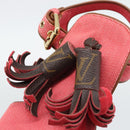 LOUIS VUITTON Monogram Tassel Sandals EU35 Pink LV Auth ar14147M-9