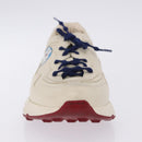 GUCCI Doraemon Sneakers Leather White Blue 655025 Auth ar14148-13