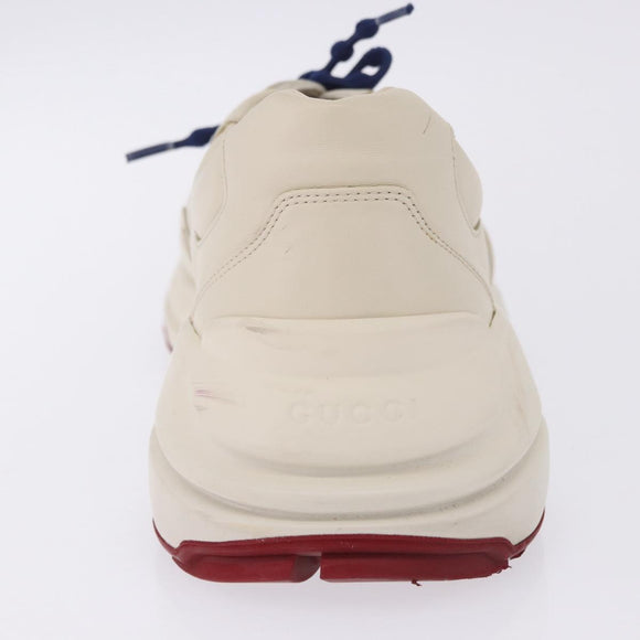 GUCCI Doraemon Sneakers Leather White Blue 655025 Auth ar14148