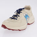 GUCCI Doraemon Sneakers Leather White Blue 655025 Auth ar14148-26