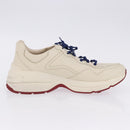 GUCCI Doraemon Sneakers Leather White Blue 655025 Auth ar14148-29