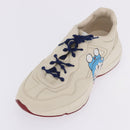GUCCI Doraemon Sneakers Leather White Blue 655025 Auth ar14148-32