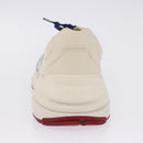 GUCCI Doraemon Sneakers Leather White Blue 655025 Auth ar14148-38