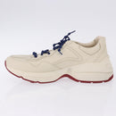 GUCCI Doraemon Sneakers Leather White Blue 655025 Auth ar14148-6