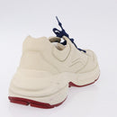 GUCCI Doraemon Sneakers Leather White Blue 655025 Auth ar14148M-23