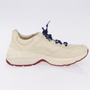 GUCCI Doraemon Sneakers Leather White Blue 655025 Auth ar14148M-25