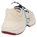 GUCCI Doraemon Sneakers Leather White Blue 655025 Auth ar14148M-3