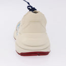 GUCCI Doraemon Sneakers Leather White Blue 655025 Auth ar14148M-34