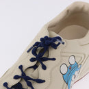 GUCCI Doraemon Sneakers Leather White Blue 655025 Auth ar14148M-35