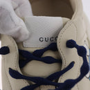 GUCCI Doraemon Sneakers Leather White Blue 655025 Auth ar14148M-36
