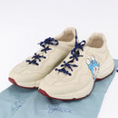 GUCCI Doraemon Sneakers Leather White Blue 655025 Auth ar14148M-43