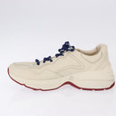 GUCCI Doraemon Sneakers Leather White Blue 655025 Auth ar14148M-5