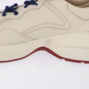 GUCCI Doraemon Sneakers Leather White Blue 655025 Auth ar14148M-6