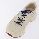 GUCCI Doraemon Sneakers Leather White Blue 655025 Auth ar14148M-7