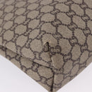 GUCCI GG Plus Supreme Web Sherry Line Tote Bag PVC Beige Gold Auth ar14150-11