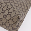 GUCCI GG Plus Supreme Web Sherry Line Tote Bag PVC Beige Gold Auth ar14150-12