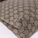 GUCCI GG Plus Supreme Web Sherry Line Tote Bag PVC Beige Gold Auth ar14150-13