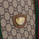 GUCCI GG Plus Supreme Web Sherry Line Tote Bag PVC Beige Gold Auth ar14150-15