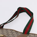 GUCCI GG Plus Supreme Web Sherry Line Tote Bag PVC Beige Gold Auth ar14150-8
