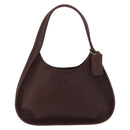 Coach Hand Bag Leather Brown Gold Auth ar14152A-13