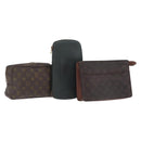 LOUIS VUITTON Monogram Clutch Bag 3 Set LV Auth ar14156-1