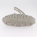 Miu Miu Matelasse Hand Bag Leather 2way Gray Gold Tone Auth ar14167V-5