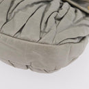 Miu Miu Matelasse Hand Bag Leather 2way Gray Gold Tone Auth ar14167V-18