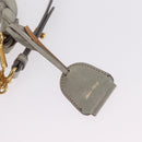 Miu Miu Matelasse Hand Bag Leather 2way Gray Gold Tone Auth ar14167V-21