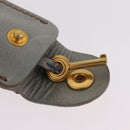 Miu Miu Matelasse Hand Bag Leather 2way Gray Gold Tone Auth ar14167V-22