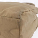PRADA Hand Bag Nylon Beige Auth ar14168-21