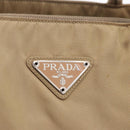 PRADA Hand Bag Nylon Beige Auth ar14168-22