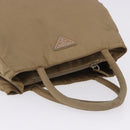PRADA Hand Bag Nylon Beige Auth ar14168-14