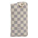 LOUIS VUITTON Damier Azur Etui lunet MM Glasses Case N60025 LV Auth ar14172V-2