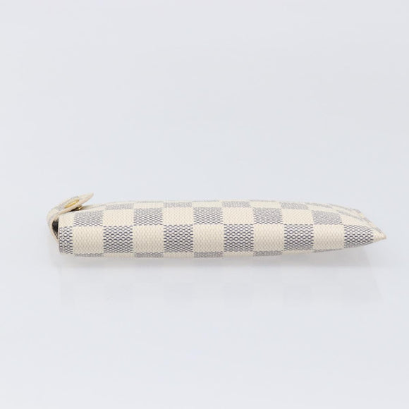 LOUIS VUITTON Damier Azur Etui lunet MM Glasses Case N60025 LV Auth ar14172V