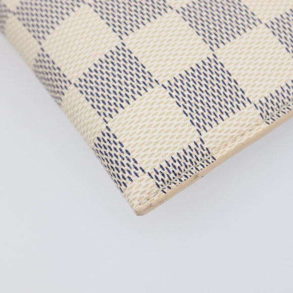 LOUIS VUITTON Damier Azur Etui lunet MM Glasses Case N60025 LV Auth ar14172V