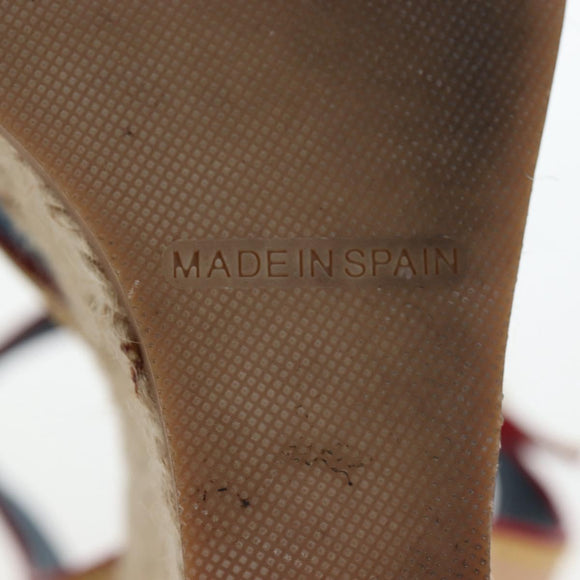 LOUIS VUITTON Monogram Denim Espadrille Sandals Blue LV Auth ar14173V