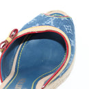 LOUIS VUITTON Monogram Denim Espadrille Sandals Blue LV Auth ar14173V-18