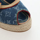 LOUIS VUITTON Monogram Denim Espadrille Sandals Blue LV Auth ar14173V-19