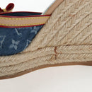 LOUIS VUITTON Monogram Denim Espadrille Sandals Blue LV Auth ar14173V-21
