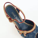 LOUIS VUITTON Monogram Denim Espadrille Sandals Blue LV Auth ar14173V-27