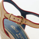 LOUIS VUITTON Monogram Denim Espadrille Sandals Blue LV Auth ar14173V-29