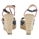 LOUIS VUITTON Monogram Denim Espadrille Sandals Blue LV Auth ar14173V-3